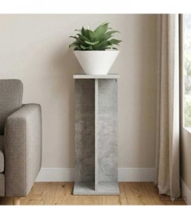 vidaXL Plant Stand Concrete Grey 25 x 25.5 x 60.5 cm Engineered Wood