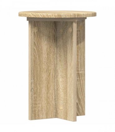 vidaXL Plant Stand 2 pcs Sonoma Oak Ø29.5 x 40 cm Engineered Wood — Size: 29.5 x 29.5 x 40 cm
