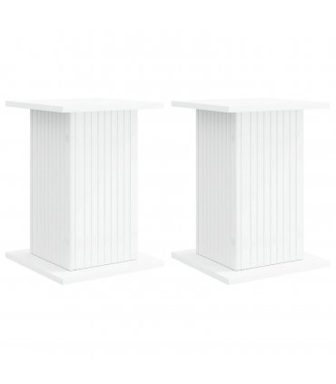 vidaXL Plant Stand 2 pcs White 30.5 x 30 x 43 cm Engineered Wood