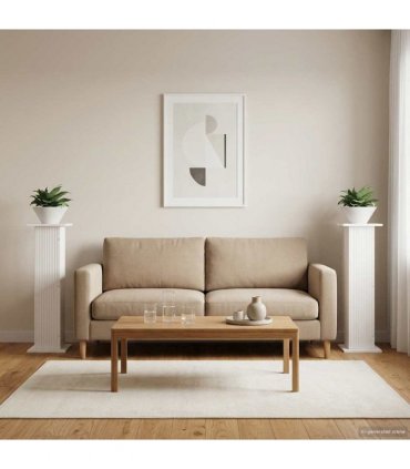 vidaXL Plant Stand 2 pcs White 30.5 x 30 x 100.5 cm Engineered Wood