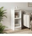 vidaXL Side Cabinet White Engineered Wood — Size: 40 x 40 x 75 cm