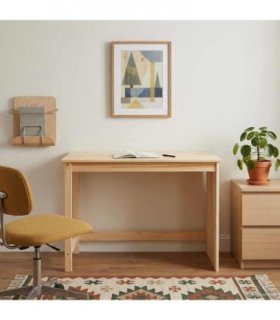 vidaXL Desk Brown 112 x 50 x 75 cm Solid Pine Wood