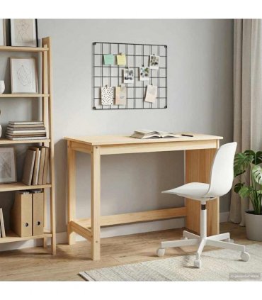 vidaXL Desk Brown 112 x 50 x 75 cm Solid Pine Wood
