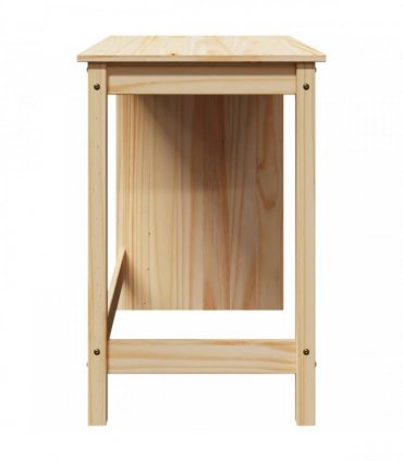 vidaXL Desk Brown 112 x 50 x 75 cm Solid Pine Wood