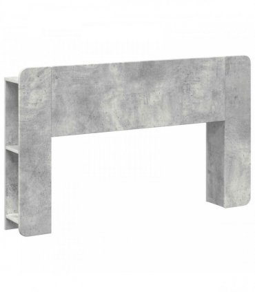 vidaXL Headboard Cabinet with Storage Concrete Grey Engineered Wood — V0672131926