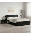 vidaXL Headboard Cabinet Black 135 x 18.5 x 80 cm Engineered Wood
