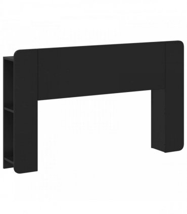 vidaXL Headboard Cabinet Black 135 x 18.5 x 80 cm Engineered Wood