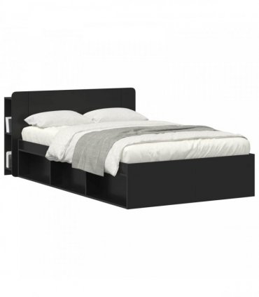 vidaXL Headboard Cabinet Black 135 x 18.5 x 80 cm Engineered Wood