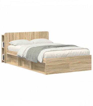 vidaXL Headboard Cabinet with Storage Sonoma Engineered Wood — Colour: Sonoma oak