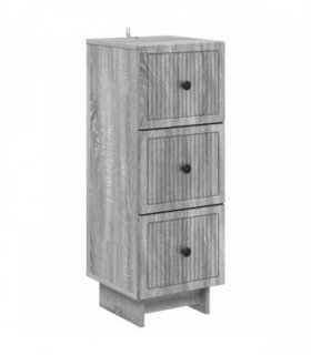 vidaXL Drawer Cabinet Grey Sonoma 33 x 34.5 x 90 cm Engineered Wood — V0672138901
