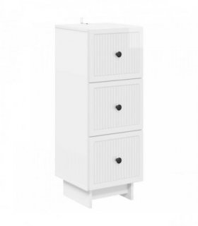 vidaXL Drawer Cabinet High Gloss White 33 x 34.5 x 90 cm — V0672138903