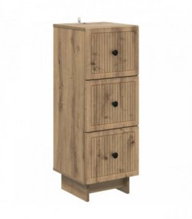 vidaXL Drawer Cabinet Artisan Oak 33 x 34.5 x 90 cm Engineered Wood — V0672138906