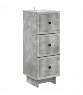 vidaXL Drawer Cabinet Concrete Grey 33 x 34.5 x 90 cm Engineered Wood — V0672138908