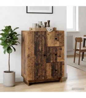 vidaXL Sideboard Old Wood 66 x 34.5 x 90 cm Engineered Wood — V0672138913