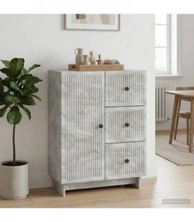 vidaXL Sideboard Concrete Grey 66 x 34.5 x 90 cm Engineered Wood — V0672138916