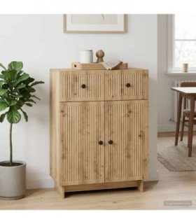 vidaXL Sideboard Artisan Oak 66 x 34.5 x 90 cm Engineered Wood — V0672138917