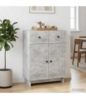 vidaXL Sideboard Concrete Grey 66 x 34.5 x 90 cm Engineered Wood — V0672138922
