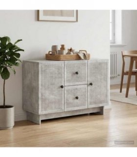 vidaXL Sideboard Concrete Grey 89 x 34.5 x 60 cm Engineered Wood — V0672138939