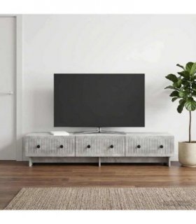 vidaXL TV Cabinet Concrete Grey 147 x 34.5 x 30 cm Engineered Wood — V0672138941