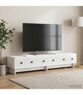 vidaXL TV Cabinet High Gloss White 147 x 34.5 x 30 cm Engineered Wood — V0672138944