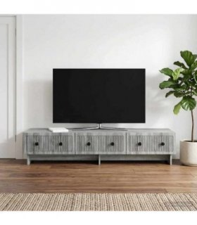 vidaXL TV Cabinet Grey Sonoma 147 x 34.5 x 30 cm Engineered Wood — V0672138945