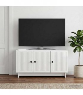 vidaXL TV Cabinet High Gloss White 99 x 34.5 x 50 cm Engineered Wood — V0672138949