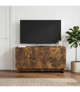 vidaXL TV Cabinet Smoked Oak 99 x 34.5 x 50 cm Engineered Wood — V0672138953