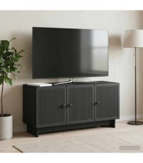 vidaXL TV Cabinet Black 99 x 34.5 x 50 cm Engineered Wood — V0672138955