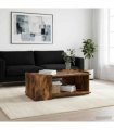 vidaXL Coffee Table Smoked Oak 90 x 50 x 33 cm Engineered Wood