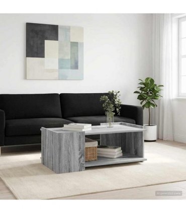 vidaXL Coffee Table Grey Sonoma 90 x 50 x 33 cm Engineered Wood