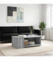 vidaXL Coffee Table Grey Sonoma 90 x 50 x 33 cm Engineered Wood
