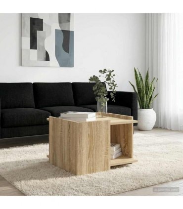 vidaXL Coffee Table Sonoma Oak 50.5 x 50 x 33 cm Engineered Wood