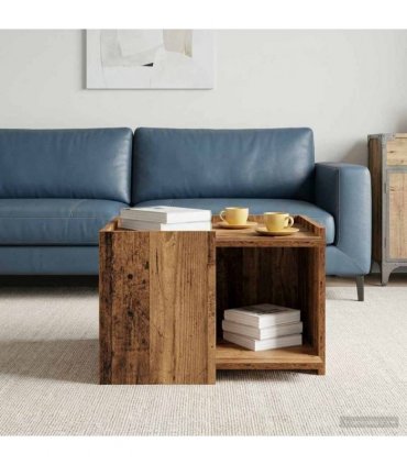 vidaXL Coffee Table Old Wood 50.5 x 50 x 33 cm Engineered Wood