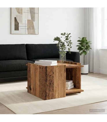 vidaXL Coffee Table Old Wood 50.5 x 50 x 33 cm Engineered Wood