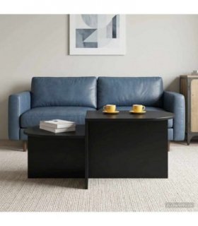 vidaXL Coffee Table Black Oak 100 x 50 x 40 cm Engineered Wood — V0672138996