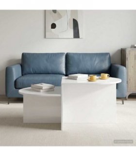 vidaXL Coffee Table High Gloss White 100 x 50 x 40 cm Engineered Wood