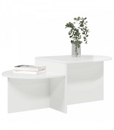 vidaXL Coffee Table High Gloss White 100 x 50 x 40 cm Engineered Wood