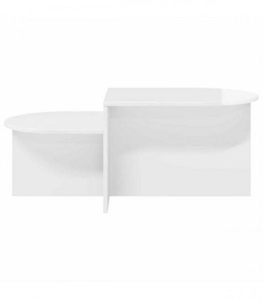 vidaXL Coffee Table High Gloss White 100 x 50 x 40 cm Engineered Wood