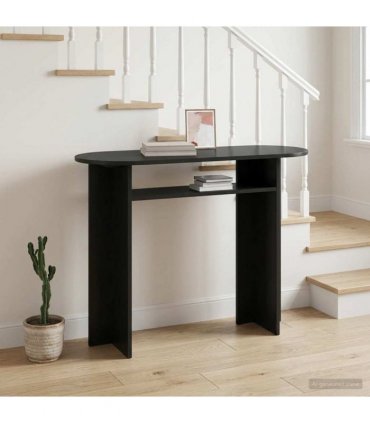 vidaXL Console Table Black Oak 100 x 39.5 x 75 cm Engineered Wood