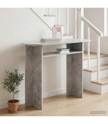 vidaXL Console Table Concrete Grey 100 x 39.5 x 75 cm Engineered Wood