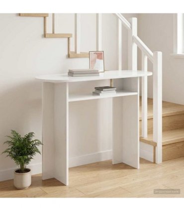 vidaXL Console Table White 100 x 39.5 x 75 cm Engineered Wood