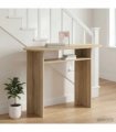 vidaXL Console Table Sonoma Oak 100 x 39.5 x 75 cm Engineered Wood