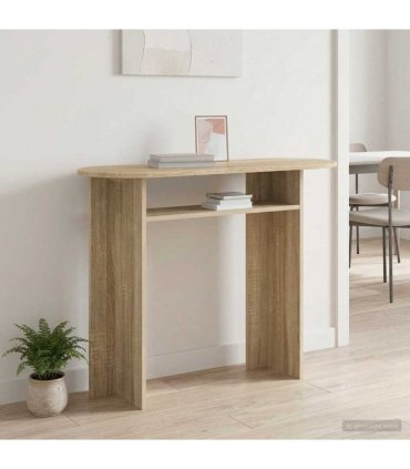 vidaXL Console Table Sonoma Oak 100 x 39.5 x 75 cm Engineered Wood