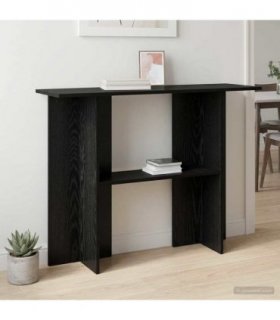 vidaXL Console Table Black Oak 100 x 30 x 75 cm Engineered Wood
