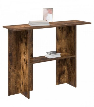 vidaXL Console Table Smoked Oak 100 x 30 x 75 cm Engineered Wood — V0672139027