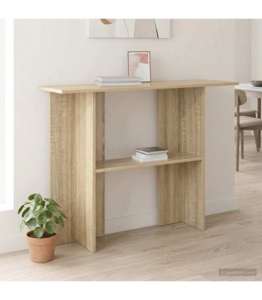 vidaXL Console Table Sonoma Oak 100 x 30 x 75 cm Engineered Wood