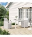 vidaXL Garden Dining Chairs 2 pcs White PP