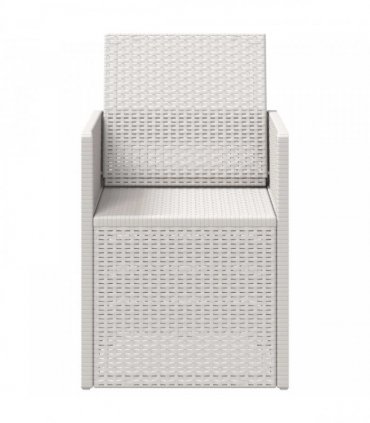 vidaXL Garden Dining Chairs 2 pcs White PP