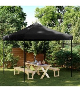 vidaXL Party Tent Folding Black 292 x 292 x 315 cm Oxford Fabric — Model: without sidewall