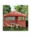 vidaXL Foldable Party Tent Pop-Up with 2 Sidewalls Terracotta